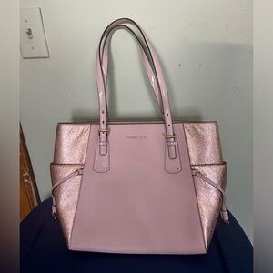 Michael Kors leather pink sparkly purse